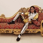 De foto van de lookalike en imitator van  Michael Jackson